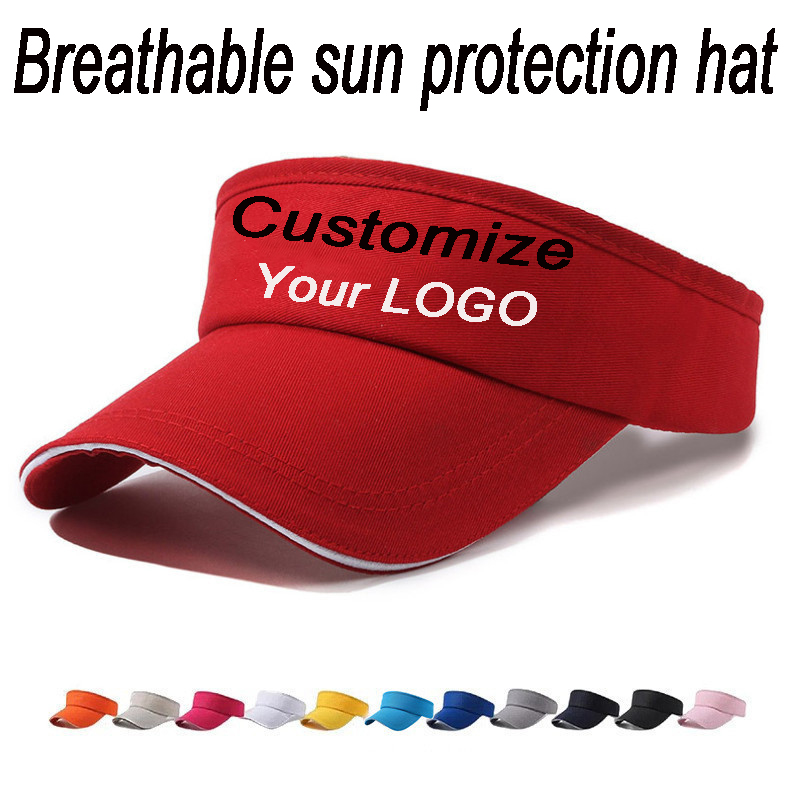 Custom Logo Empty Top Sun Viso - Visor Sun Hat บทวิจารณ์และราคา