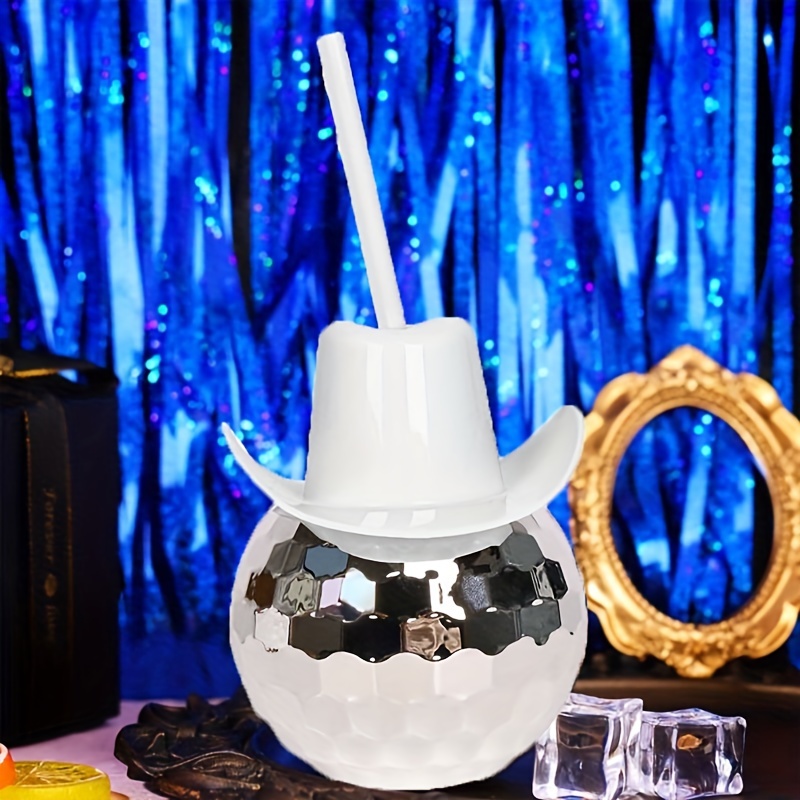 Disco Ball Cowboy Hat Tumbler  - Cowboy Hat Straw บทวิจารณ์และราคา