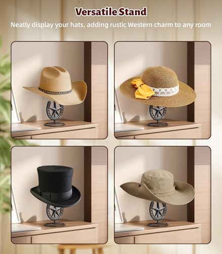 Western Horseshoe Star Hat Sta - Cowboy Hat Straw บทวิจารณ์และราคา