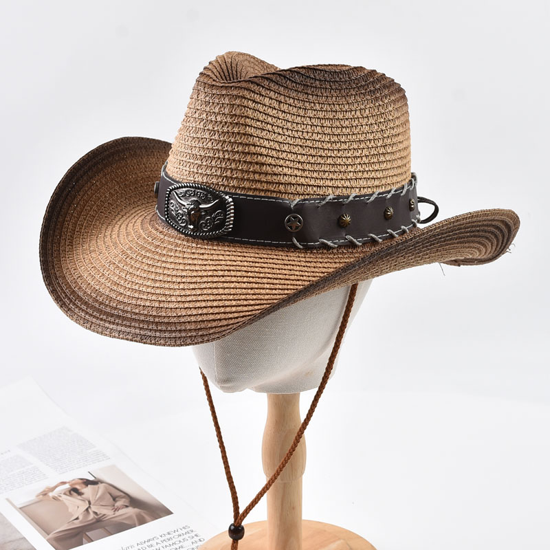 Summer Western Cowboy Straw Ha - Cowboy Hat Straw บทวิจารณ์และราคา