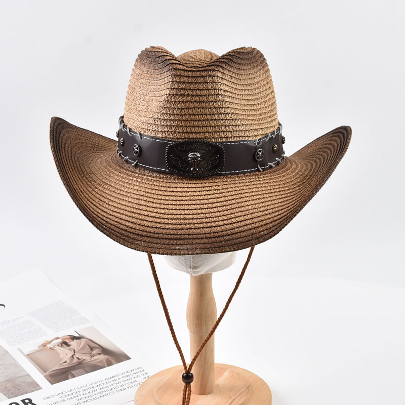 Summer Western Cowboy Straw Ha - Cowboy Hat Straw บทวิจารณ์และราคา
