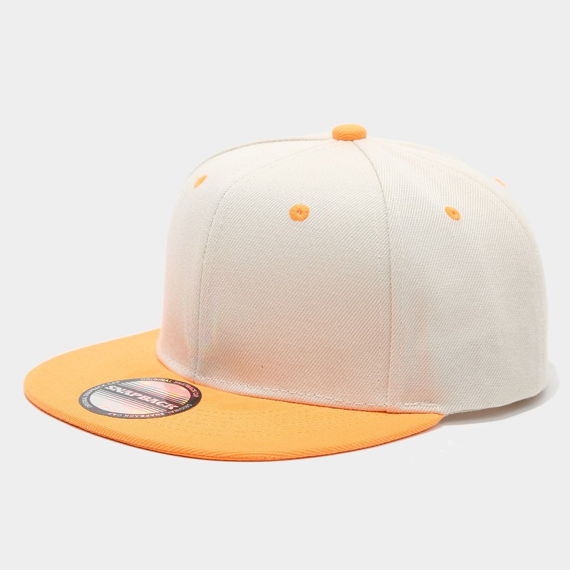 Two-Tone Color-Blocking Hip-Ho - Snapback Hat Flat บทวิจารณ์และราคา