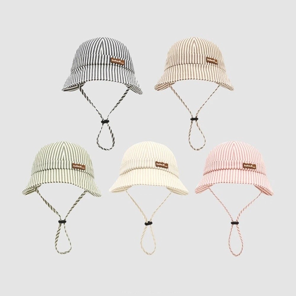 New Striped Baby Bucket Hat Ad - Sun Hat Wide Brim บทวิจารณ์และราคา