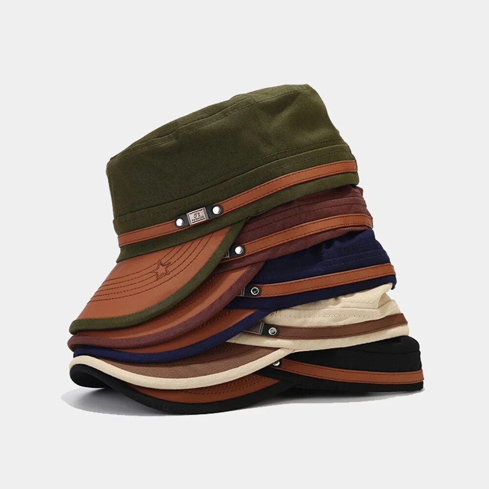Casual Cadet Hat Man Flat Top  - Dad Hat Cotton บทวิจารณ์และราคา