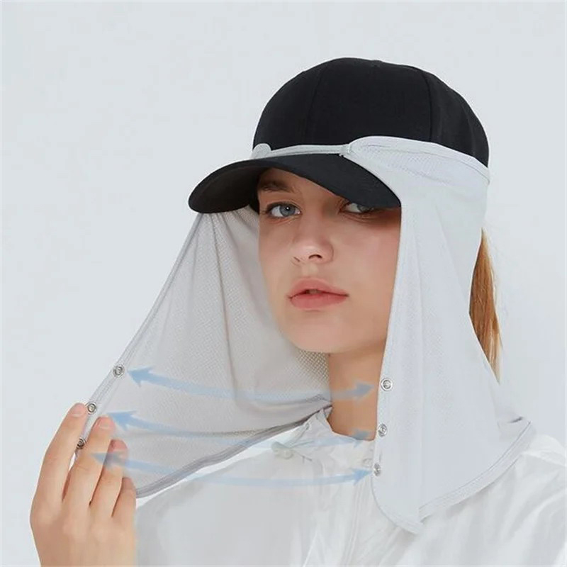 Quick Drying Fishing Cap Face  - Visor Sun Hat บทวิจารณ์และราคา