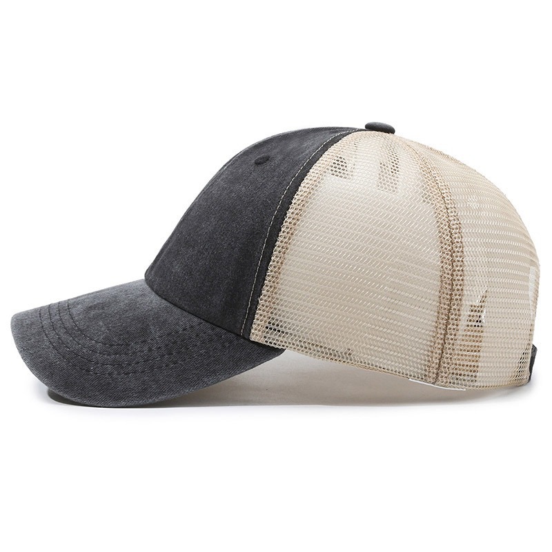 Custom Logo Washed Mesh Cap Br - Visor Sun Hat บทวิจารณ์และราคา
