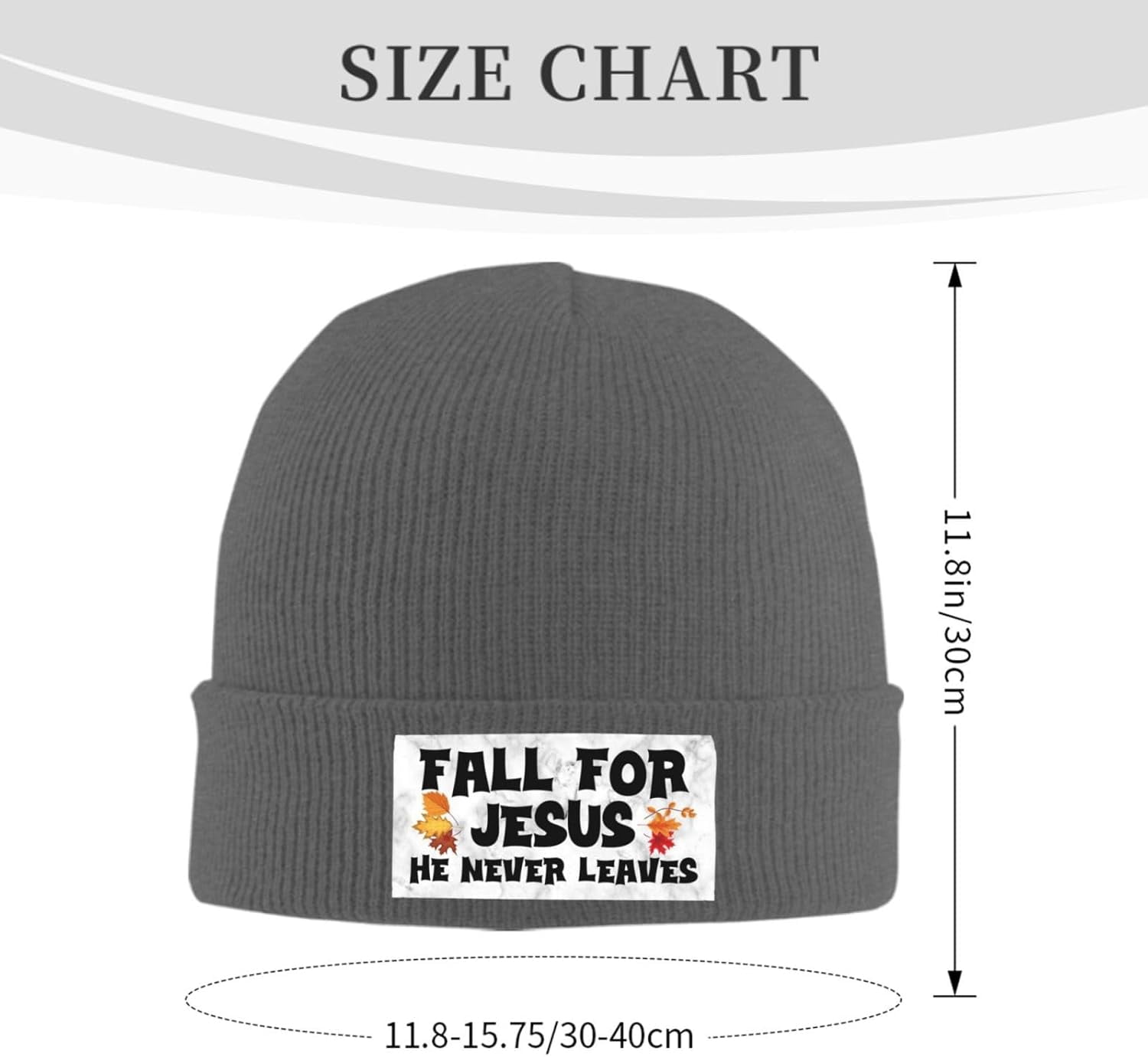 Fall For Jesus He Never Leaves - Beanie Cuffed Knit บทวิจารณ์และราคา