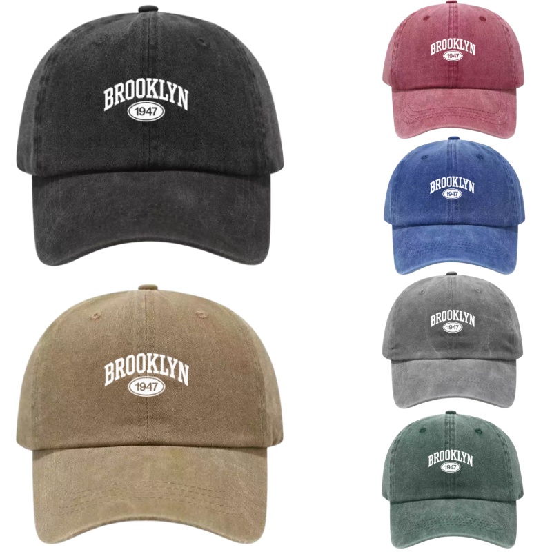 Brooklyn 1947 Printed Washed C - Golf Cap Dad บทวิจารณ์และราคา