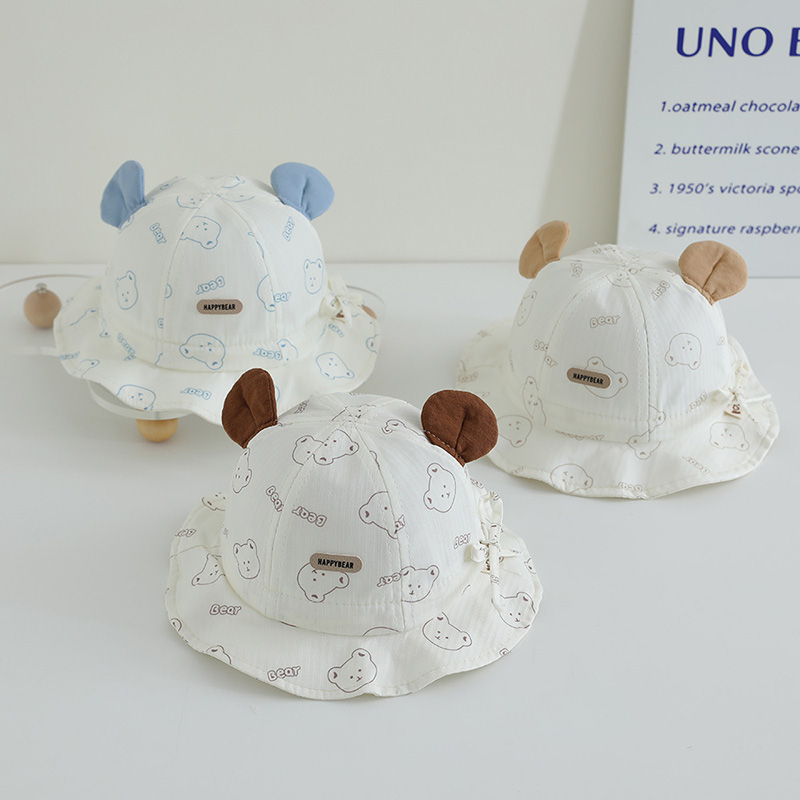 Cartoon Baby Fisherman Hat Cut - Bucket Hat Cotton บทวิจารณ์และราคา
