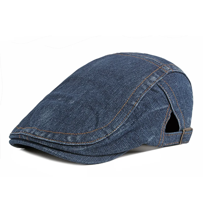 Denim Newsboy Hats Adjustable  - Newsboy Cap Ivy บทวิจารณ์และราคา