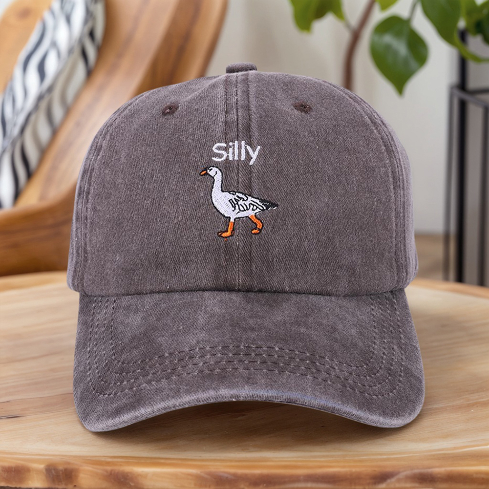 Funny Embroidered Silly Goose  - Dad Hat Cotton บทวิจารณ์และราคา