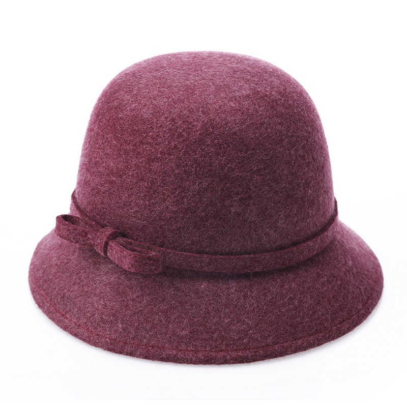 100% Real Wool Women Hats Autu - Fedora Hat Wool บทวิจารณ์และราคา