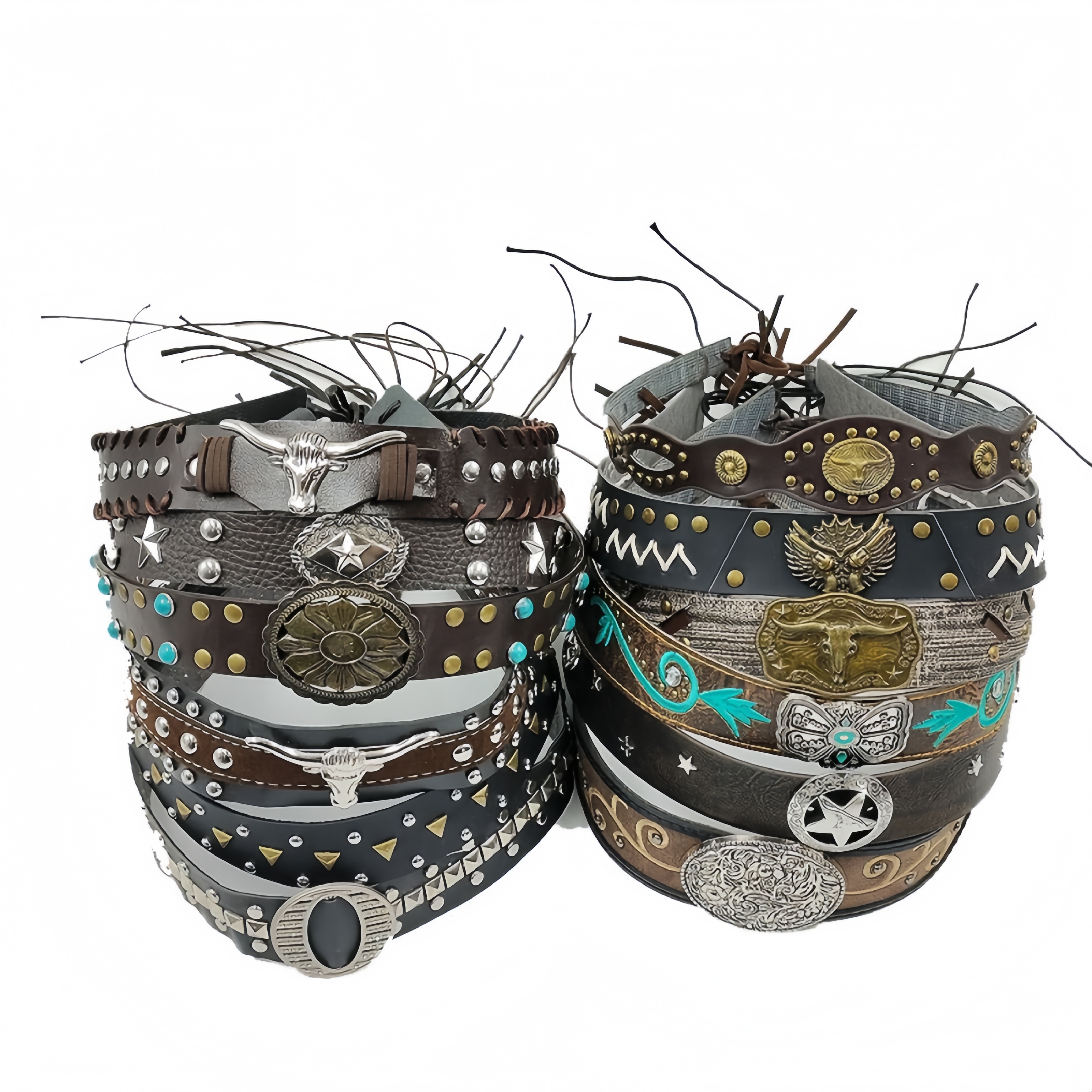 Retro Ethnic Style Belt, Headb - Cowboy Hat Straw บทวิจารณ์และราคา