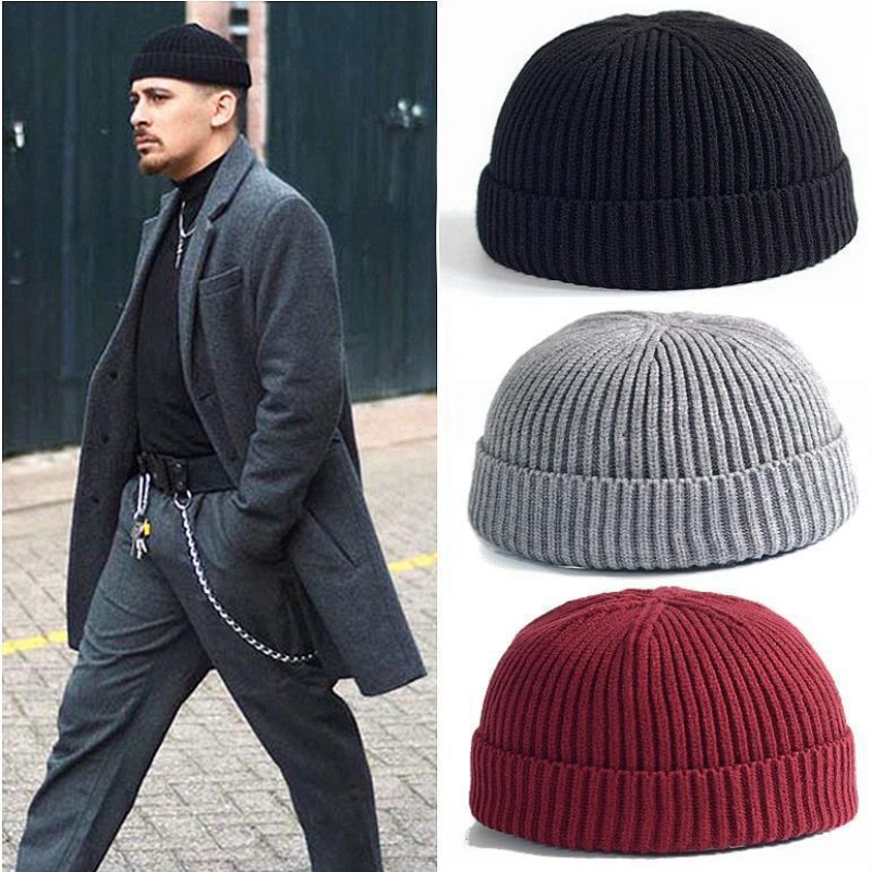 Winter Knitted Hat Warm Outdoo - Beanie Cuffed Knit บทวิจารณ์และราคา