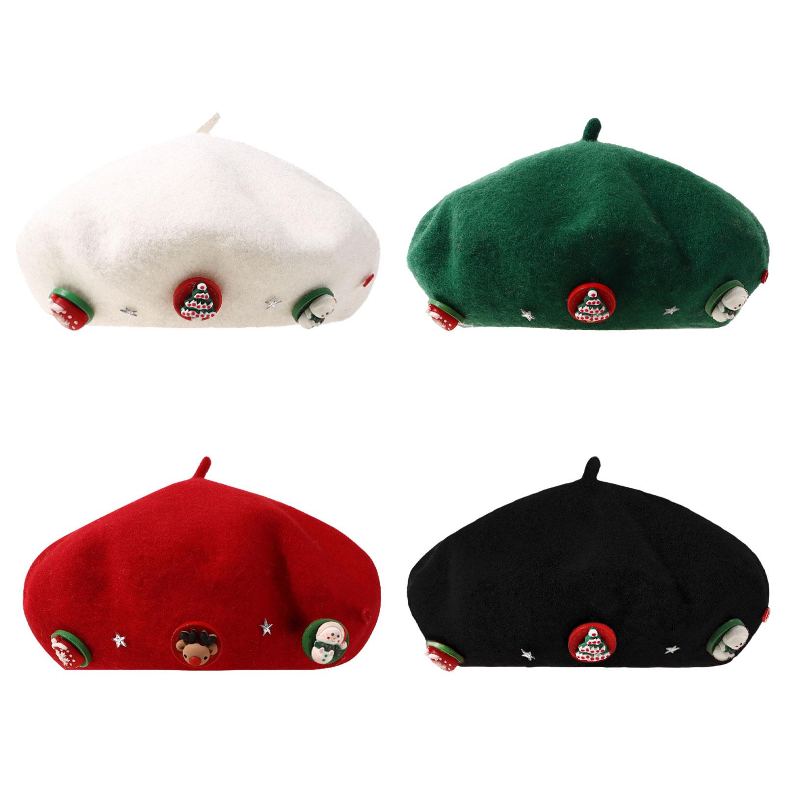 Christmas Beret Hat Women with - Beret French Wool บทวิจารณ์และราคา