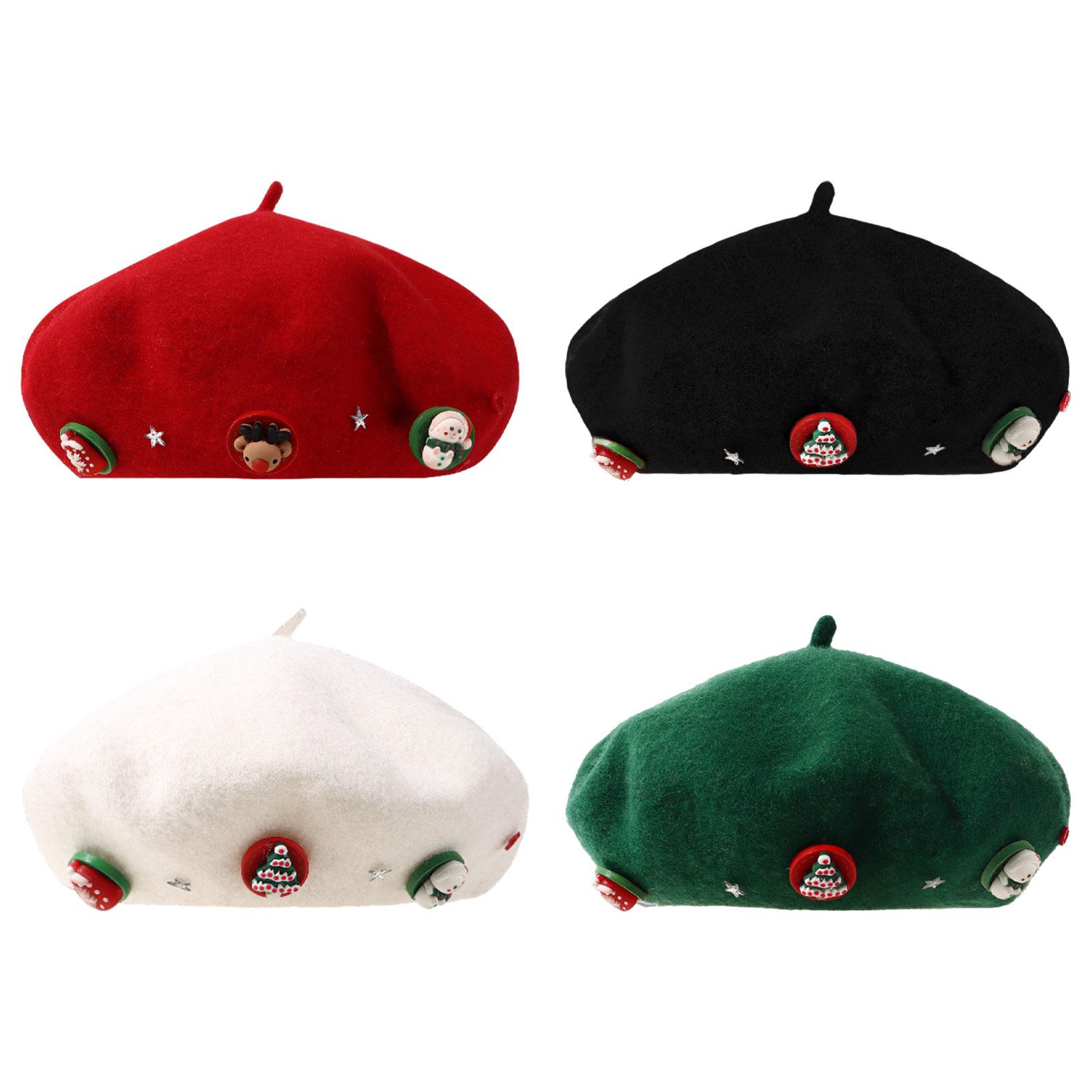 Christmas Beret Hat Women with - Beret French Wool บทวิจารณ์และราคา