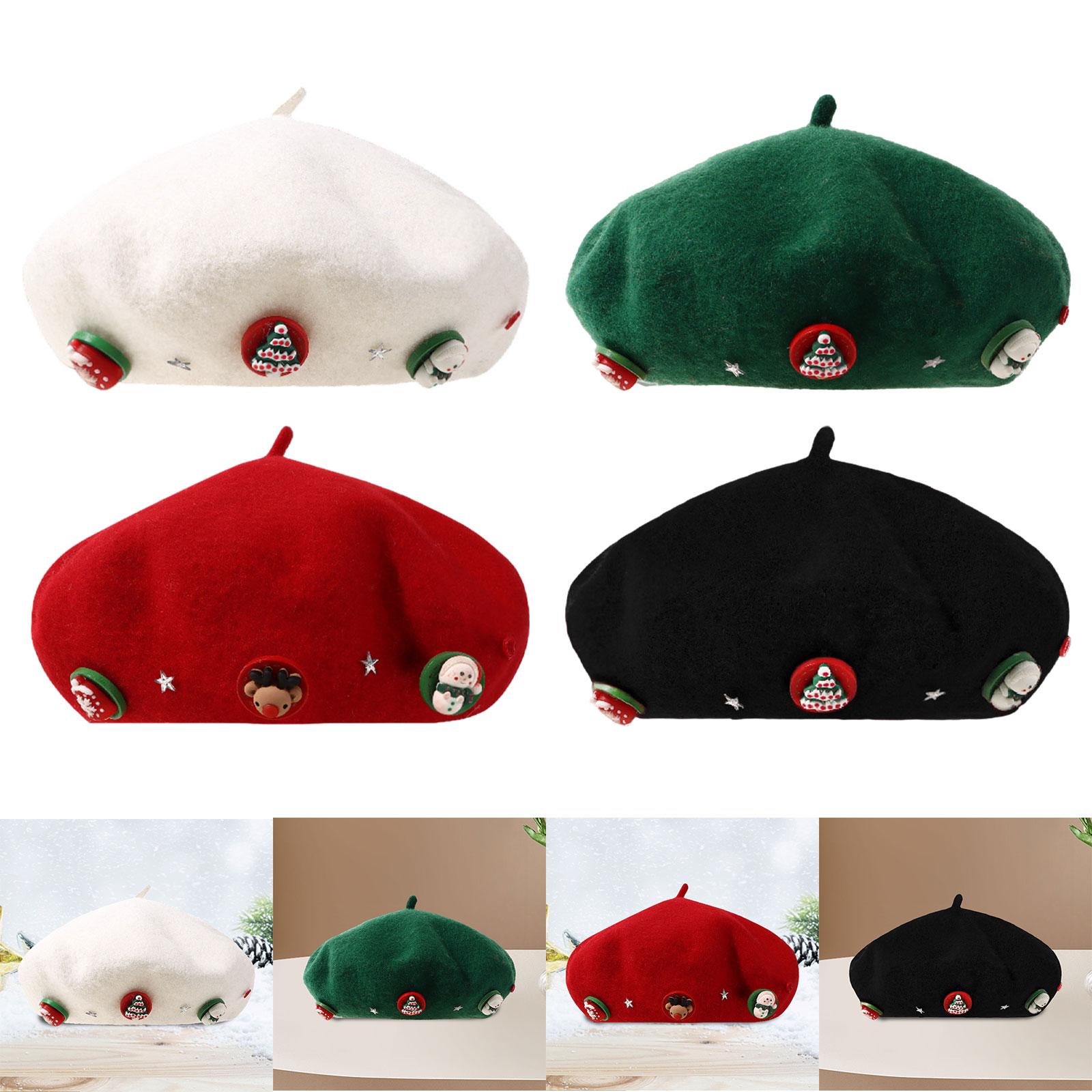 Christmas Beret Hat Women with - Beret French Wool บทวิจารณ์และราคา