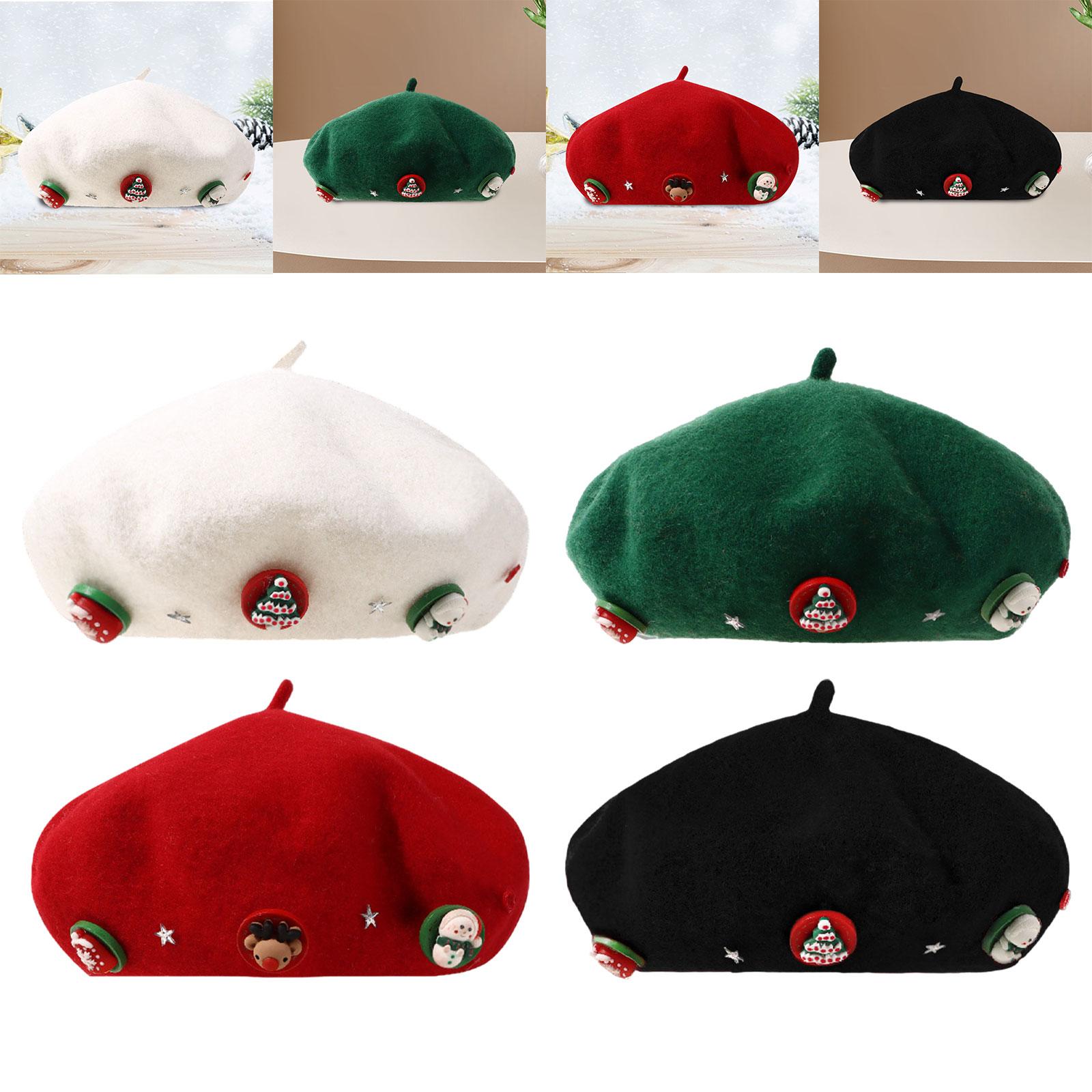 Christmas Beret Hat Women with - Beret French Wool บทวิจารณ์และราคา