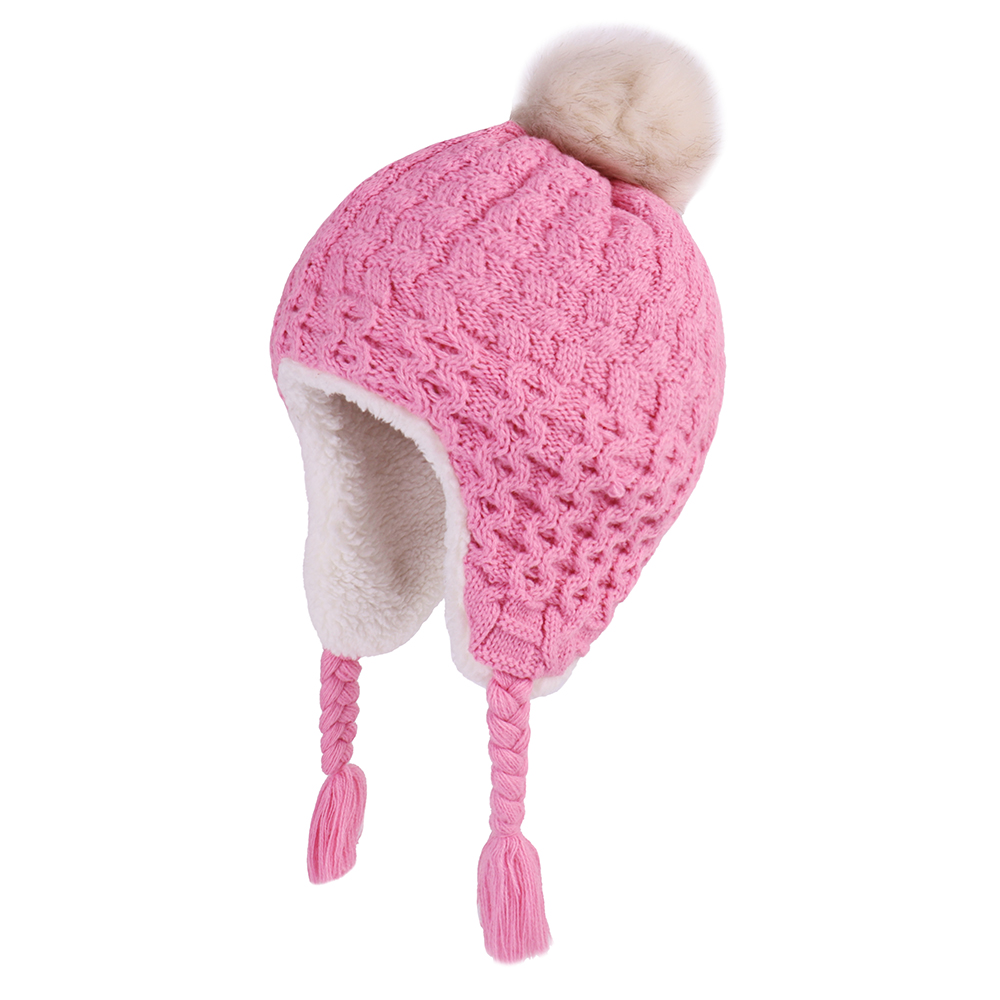 Baby Winter Knit Earflap Hats  - Trapper Hat Ear Flap บทวิจารณ์และราคา