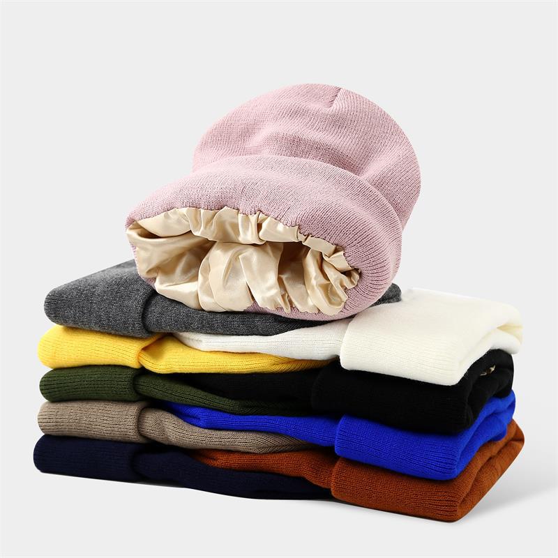 Unisex Satin Lined Anti Static - Beanie Cuffed Knit บทวิจารณ์และราคา
