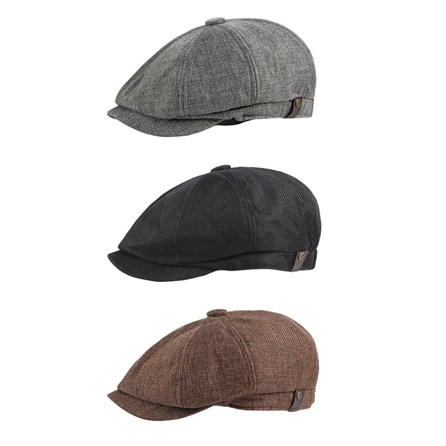 Men Classic 8 Panel Newsboy Ga - Newsboy Cap Ivy บทวิจารณ์และราคา