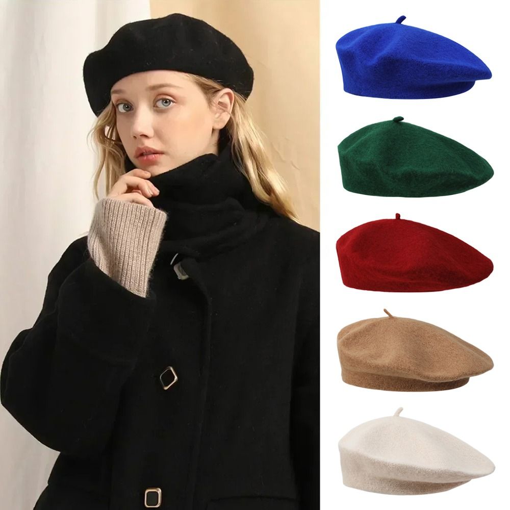 Fashion Warm Winter Wool Beret - Beret French Wool บทวิจารณ์และราคา