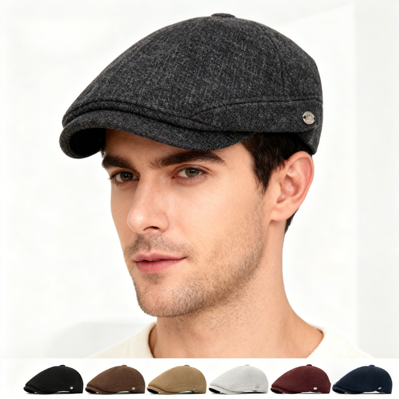 Men's Autumn Winter Wool Blend - Beret French Wool บทวิจารณ์และราคา