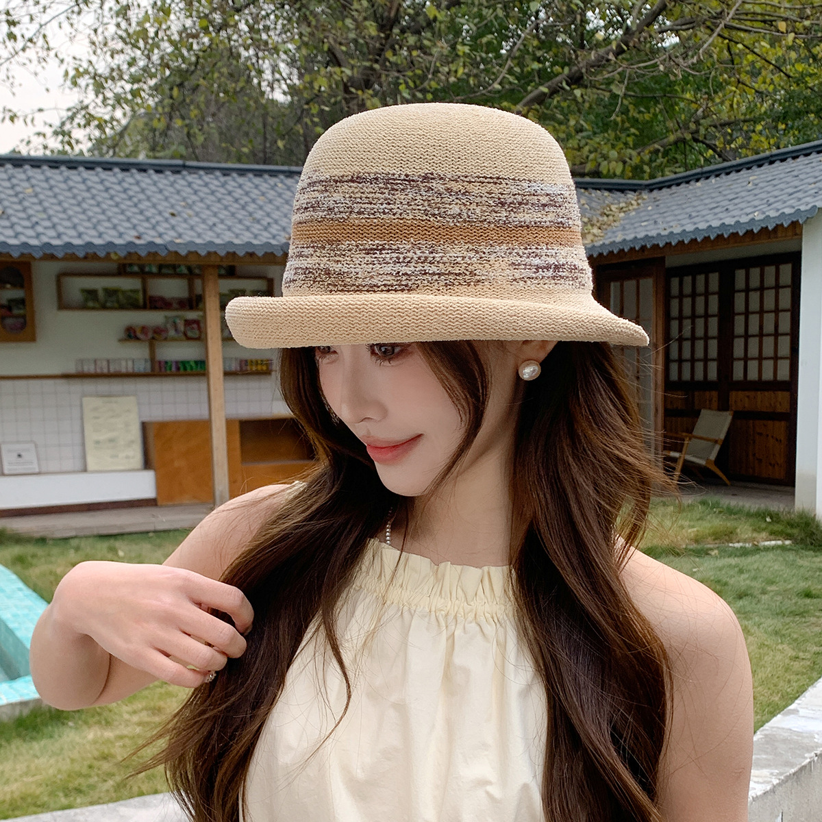 Straw  Fedora Hat  Bowler hat  - Fedora Hat Wool บทวิจารณ์และราคา