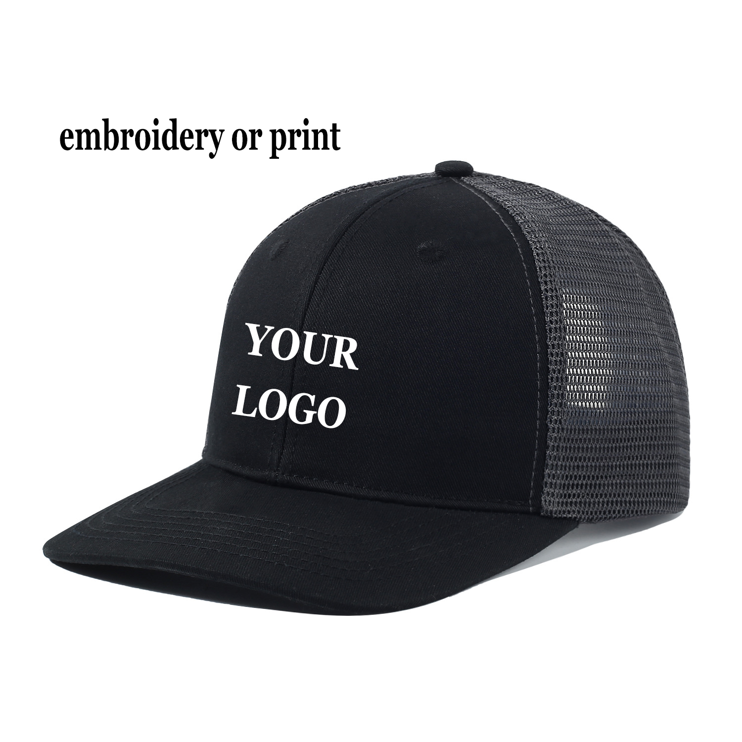Custom Logo Sport Snapback Cap - Trucker Cap Mesh บทวิจารณ์และราคา