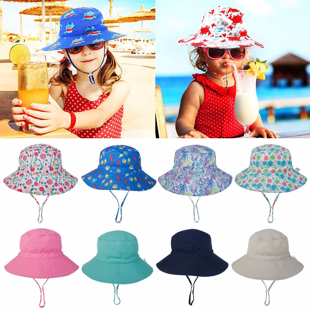 Summer Boys Girls Neck Ear Cov - Sun Hat Wide Brim บทวิจารณ์และราคา