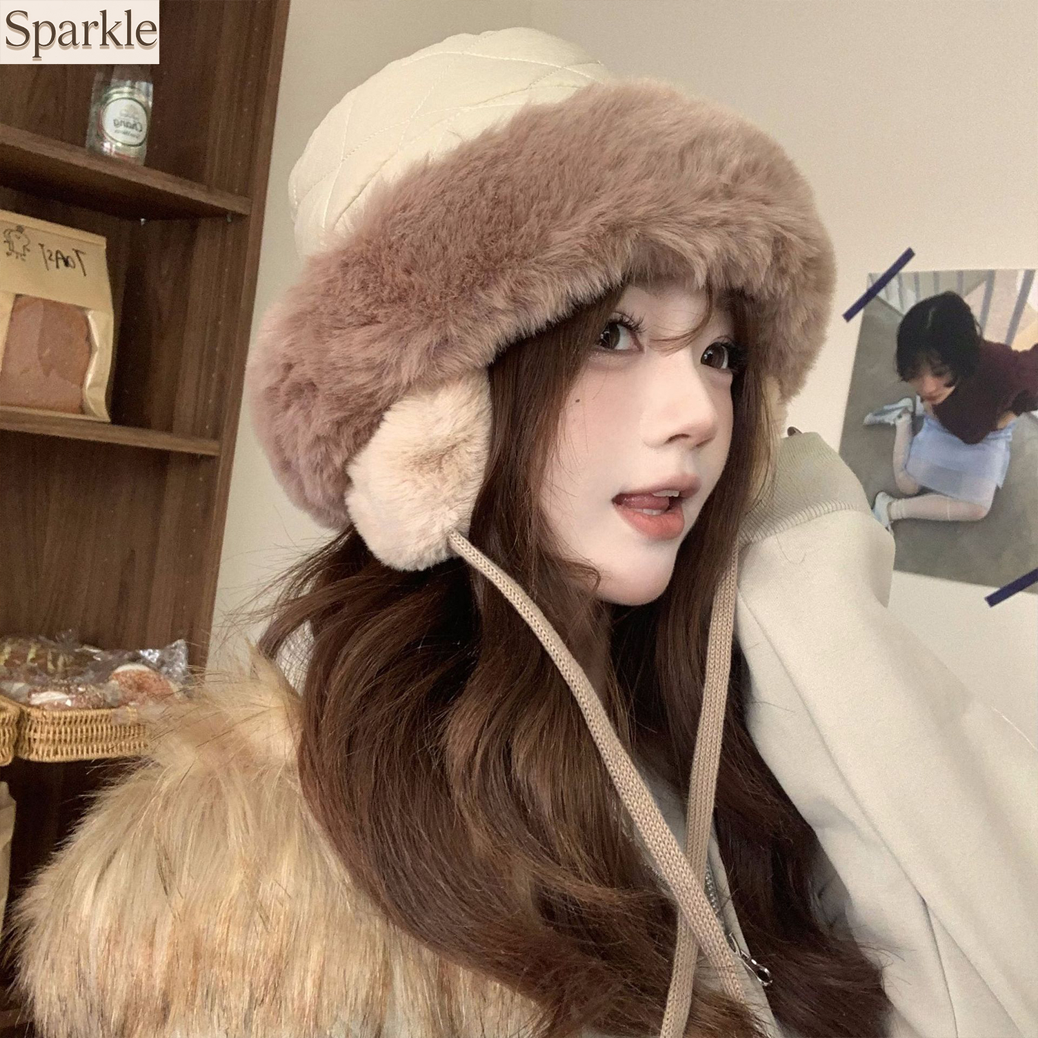 Women's Winter Quilted Faux Fu - Trapper Hat Ear Flap บทวิจารณ์และราคา