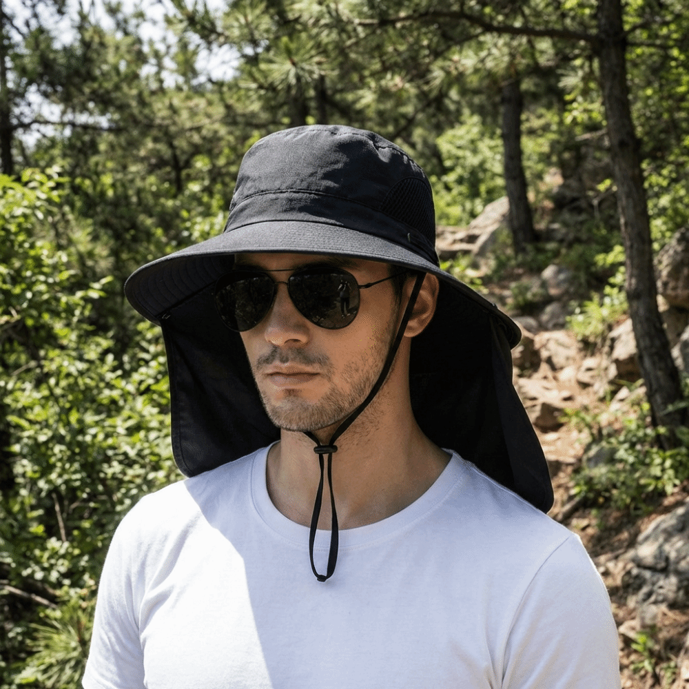 Removable Cloth Men Sun Hat Bi - Visor Sun Hat บทวิจารณ์และราคา