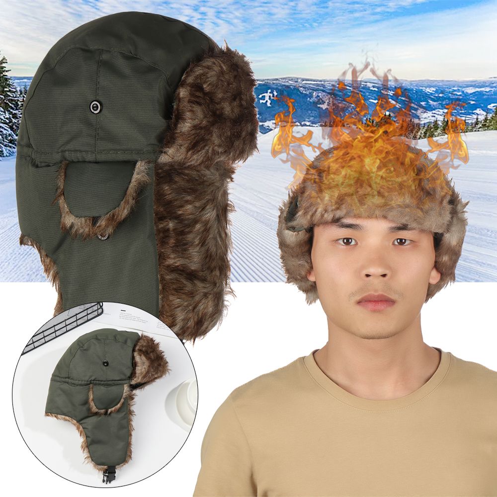 Warm Earflap Trapper Ski Hat W - Winter Trapper Hat บทวิจารณ์และราคา