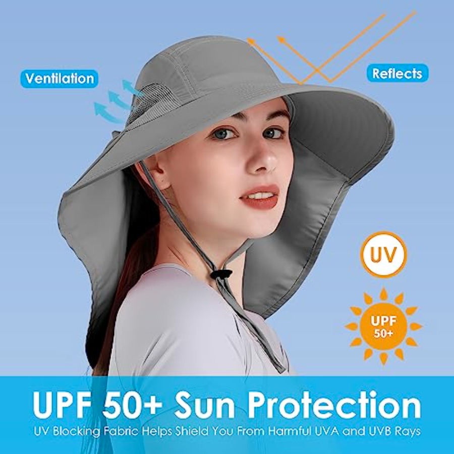 Womens Sun Hat UV Protection,  - Sun Hat Wide Brim บทวิจารณ์และราคา
