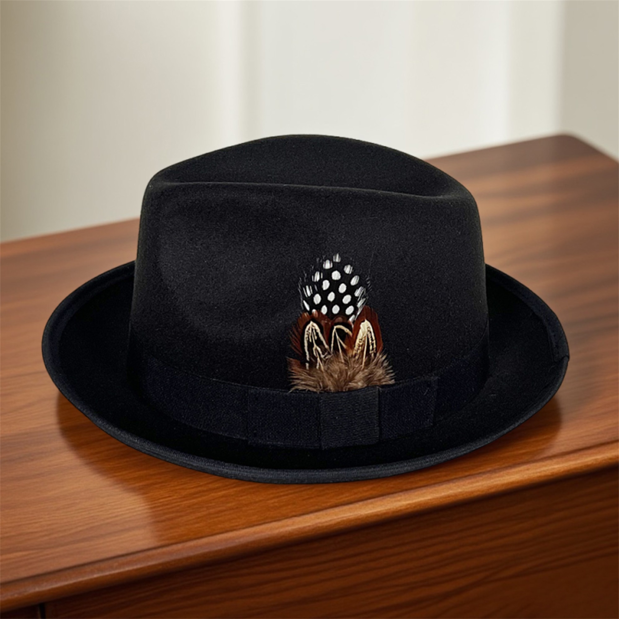 Vintage Style Wool Fedora Hat  - Fedora Hat Wool บทวิจารณ์และราคา