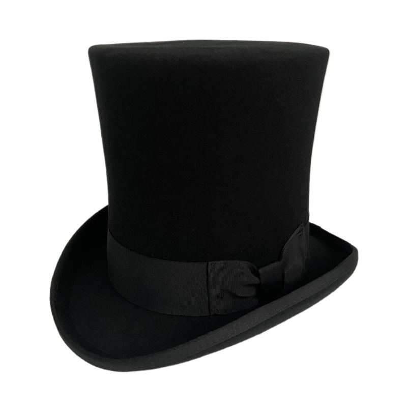 Black Wool Felt Top Hat Men's  - Fedora Hat Wool บทวิจารณ์และราคา