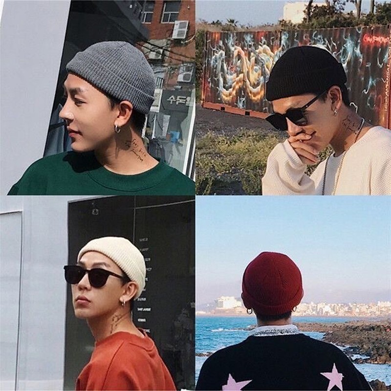 1Pcs Winter Warm Unisex Wool B - Beanie Cuffed Knit บทวิจารณ์และราคา