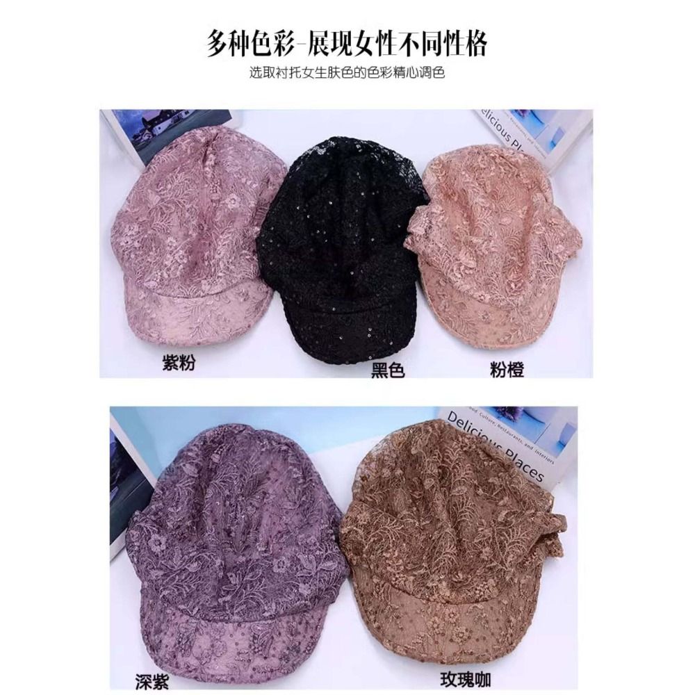 Hollow Out Flower Beanie Cap B - Baseball Cap Structured บทวิจารณ์และราคา