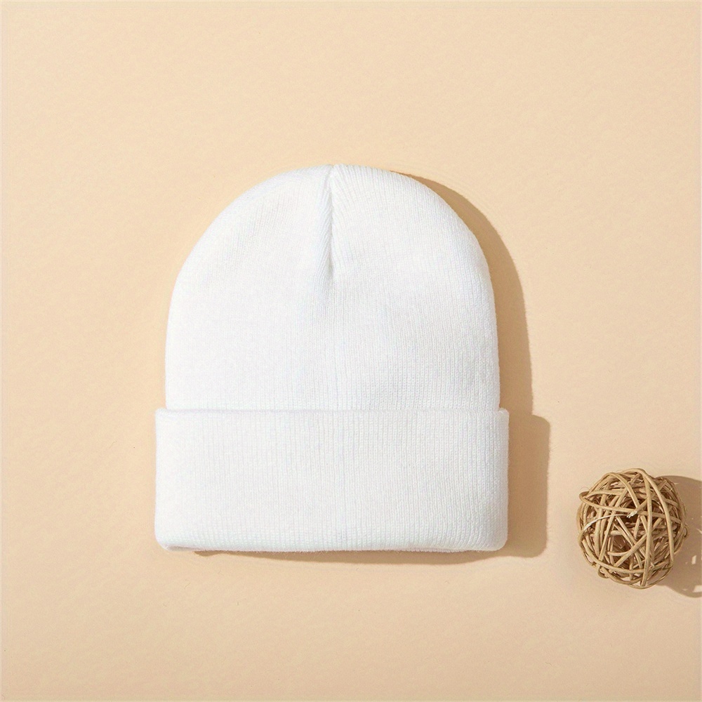 4pcs Baby Hat Knit Cuffed Bean - Beanie Cuffed Knit บทวิจารณ์และราคา