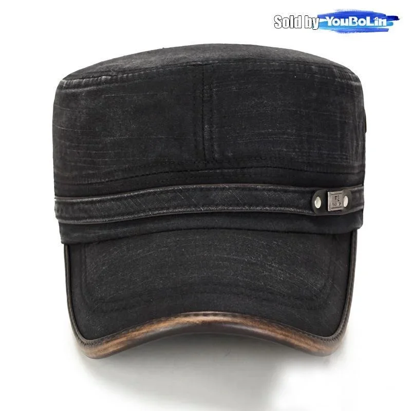 Leather Brim Washed Distressed - Dad Hat Cotton บทวิจารณ์และราคา