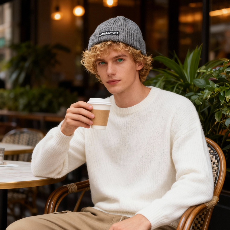 1pc Winter Warm Beanie for Men - Beanie Cuffed Knit บทวิจารณ์และราคา